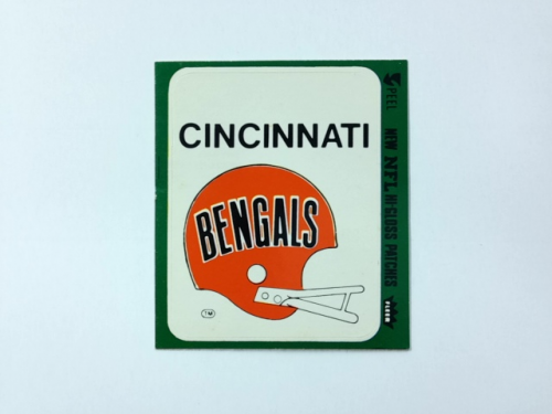 1977 Fleer Team Action Stickers #9 Cincinnati Bengals/Helmet