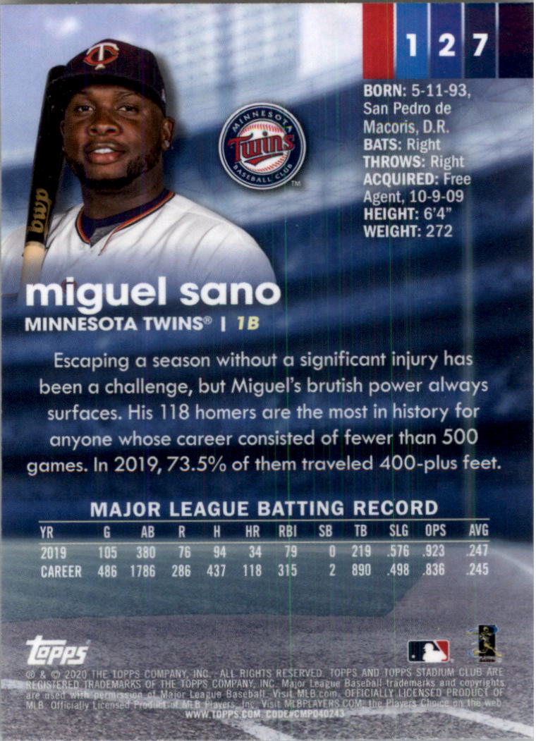 2020 Stadium Club Chrome Baseball Card Pick 1-250 - Picture 203 of 387