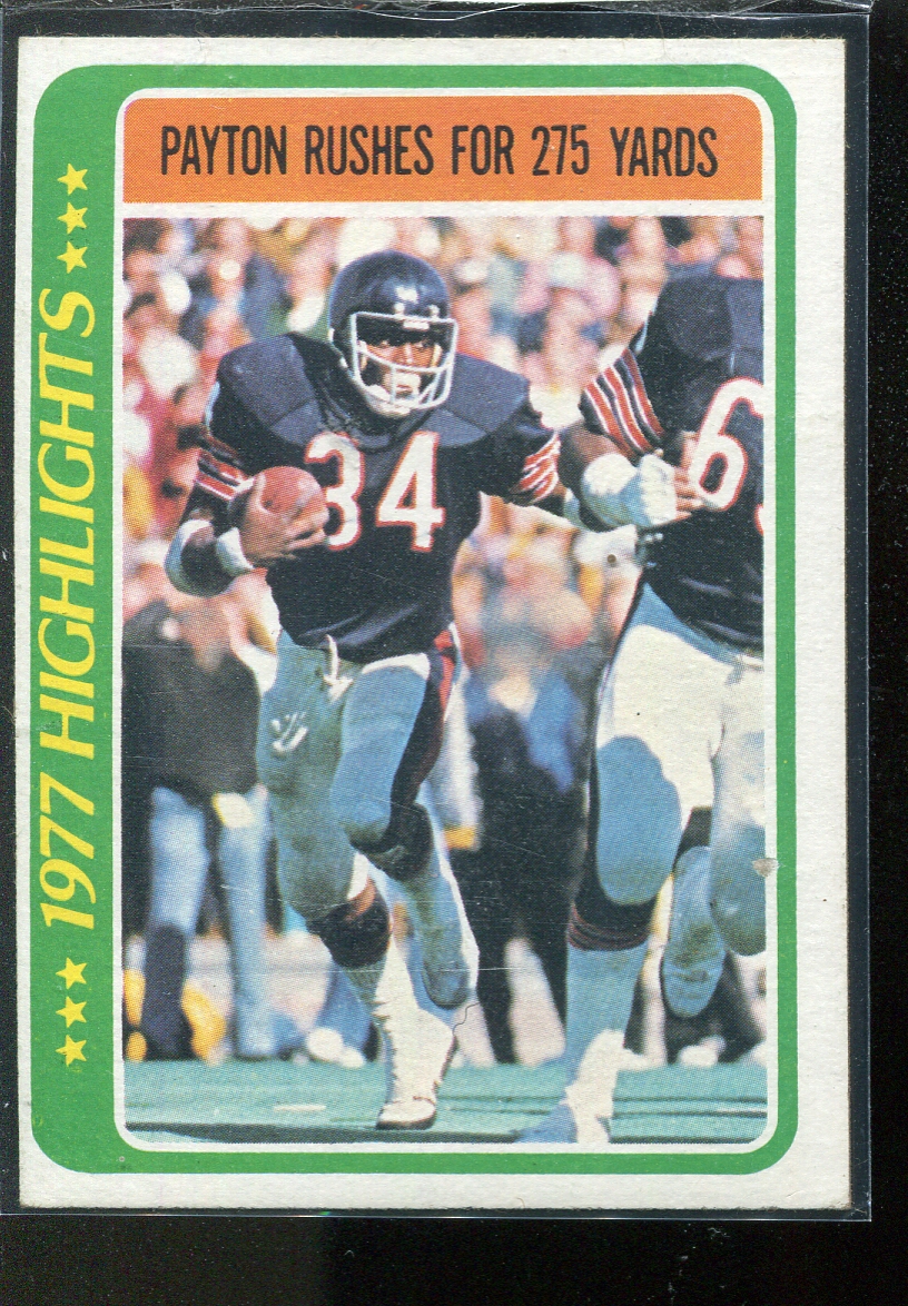 1978 Topps #3 Walter Payton HL/Rushes for 275 Yards