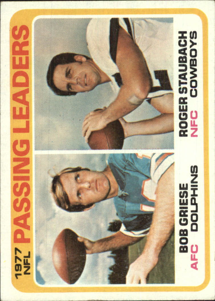 1978 Topps #331 Passing Leaders/Bob Griese/Roger Staubach