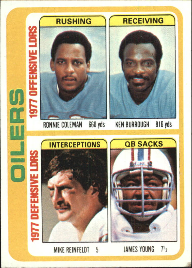 1978 Topps #511 Houston Oilers TL/Ronnie Coleman/Ken Burrough/Mike