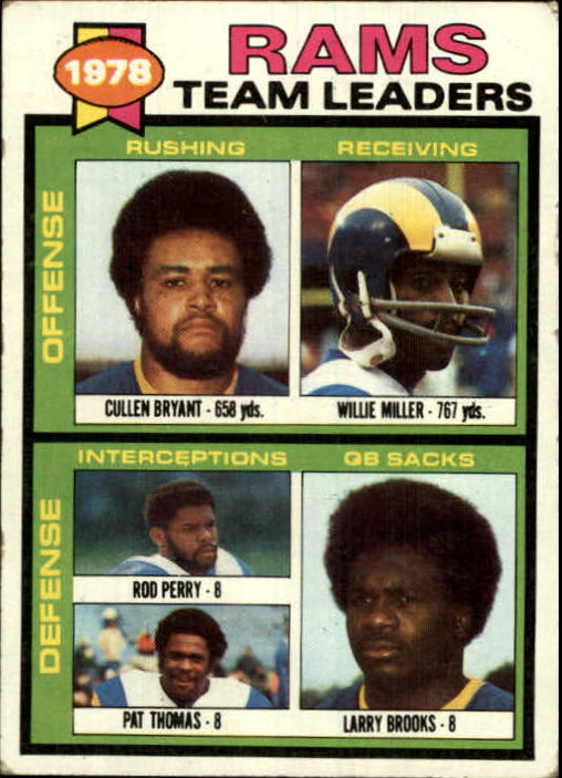 1979 Topps #282 Los Angeles Rams TL/Cullen Bryant/Willie Miller/Rod Perry/Pat Thomas/Larry Brooks/(checklist back)