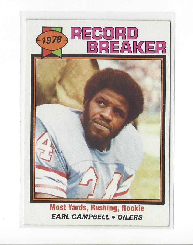 1979 Topps #331 Earl Campbell RB/Most Yards/Rushing& Rookie
