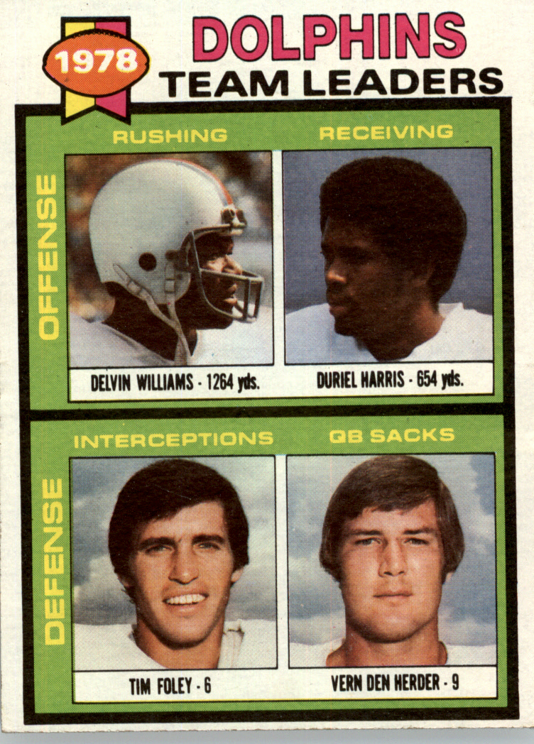 Miami Dolphins Team Football Cards