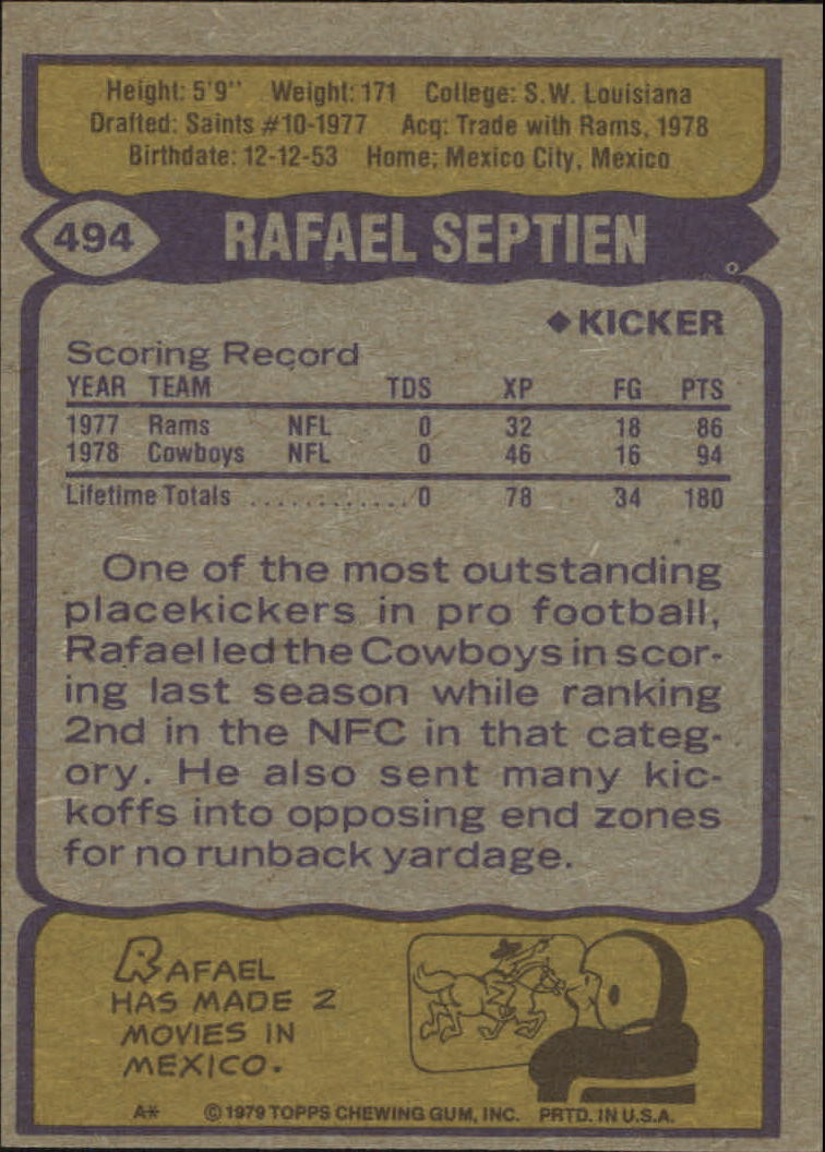 Cowboys Police #1 Rafael Septien - Dallas Cowboys