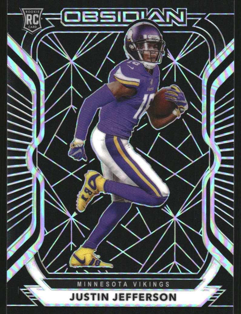 2020 Panini Select Justin Jefferson Zebra Prizm Rookie Card – PSA 10 Graded, Minnesota Vikings, NFL, Short Print