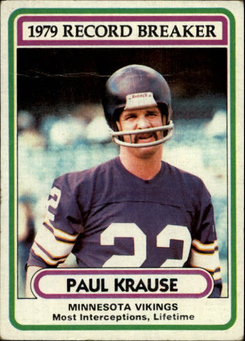 1975 Topps #496 Paul Krause EX/NM Minnesota Vikings Football