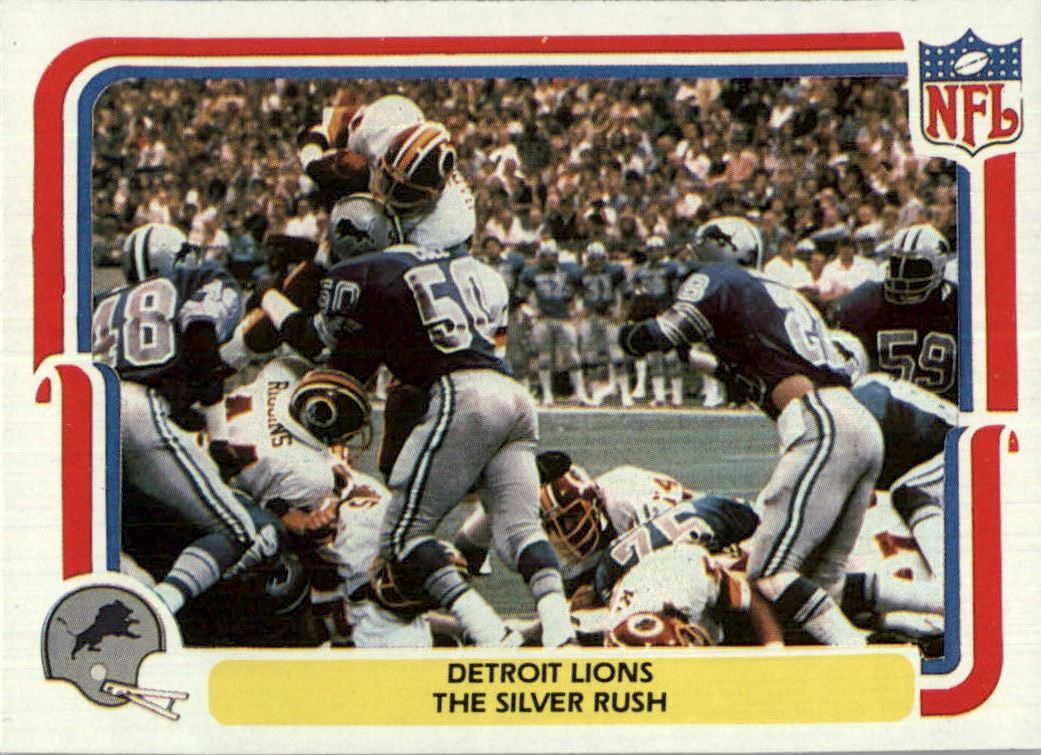 1980 Fleer Team Action #18 Detroit Lions/The Silver Rush - EX