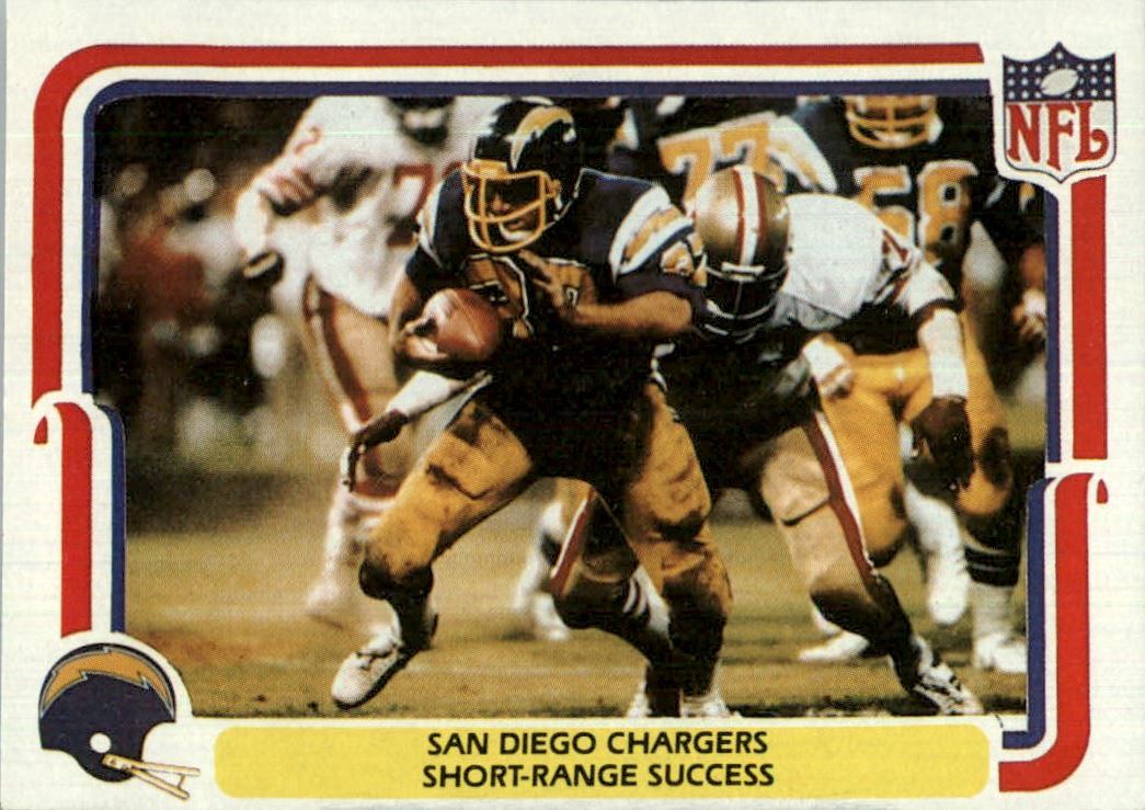1980 Fleer Team Action #47 San Diego Chargers/Short-Range Success