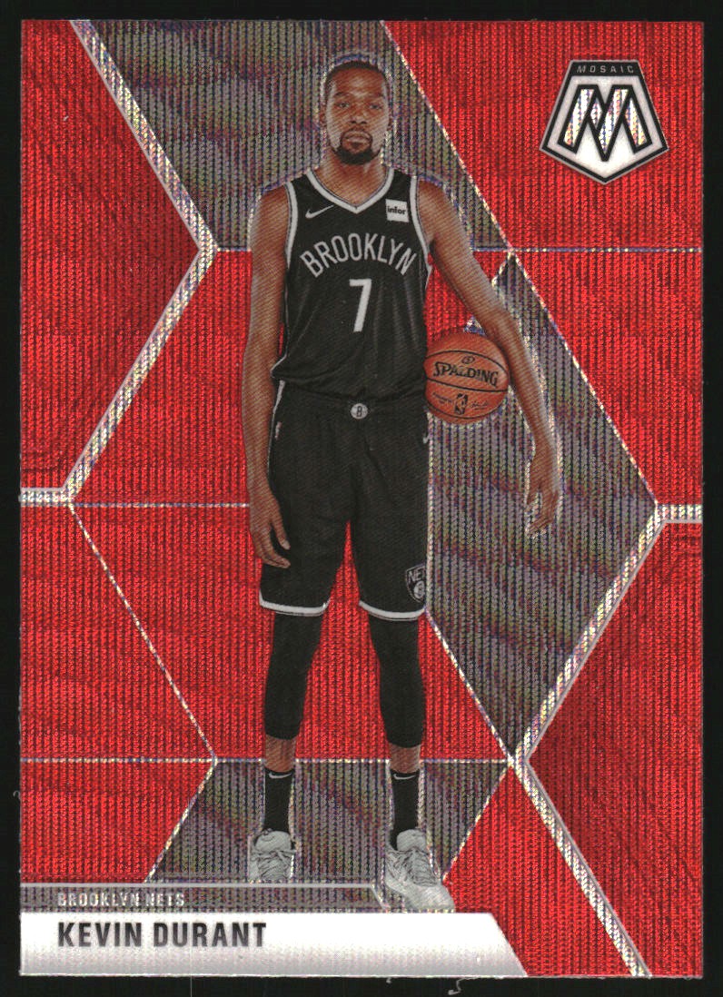 2019-20 Panini Mosaic Mosaic Red Wave #1 Kevin Durant