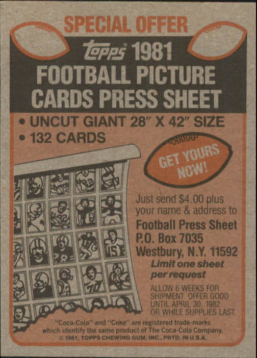1981 Coke Football Card #NNO St. Louis Cardinals | eBay