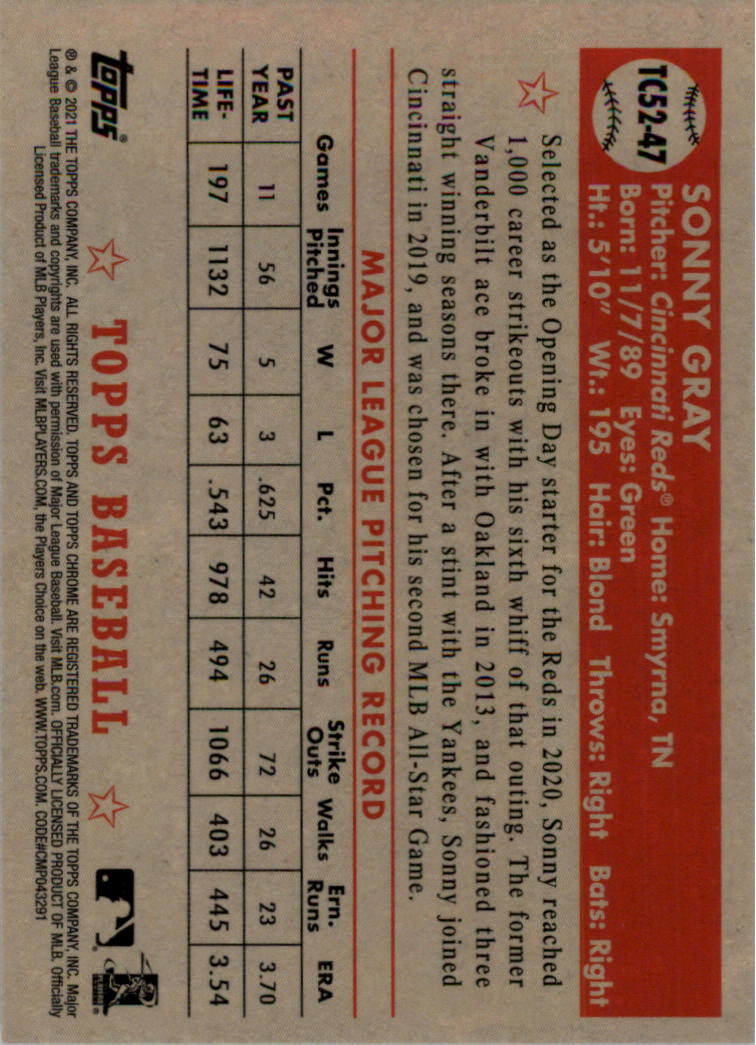 2021 Topps '52 Topps Redux Baseball Card Pick (Inserts)