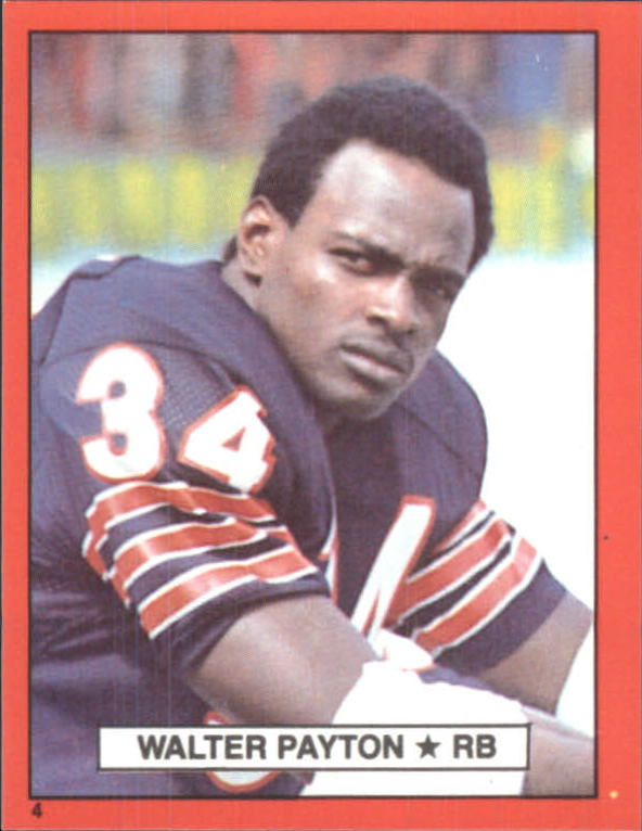 1981 Topps Red Border Stickers #4 Walter Payton