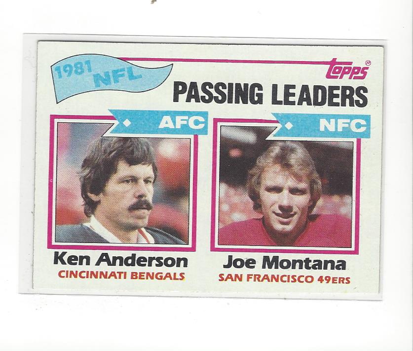 1982 Topps #257 Passing Leaders/Ken Anderson/Joe Montana