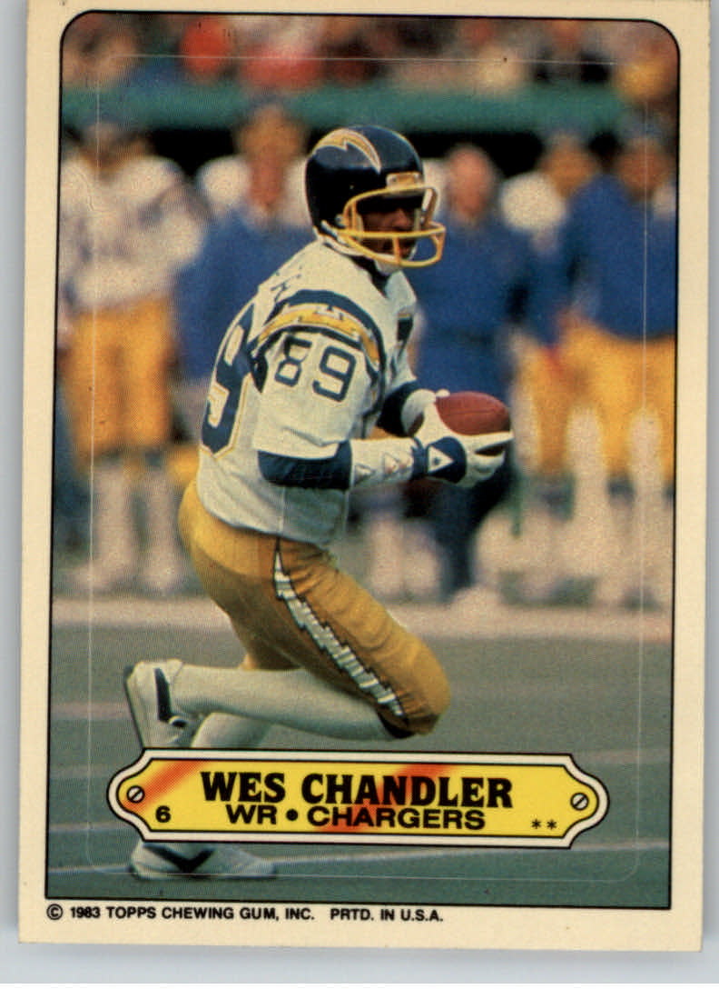 1983 Topps Sticker Inserts #6 Wes Chandler
