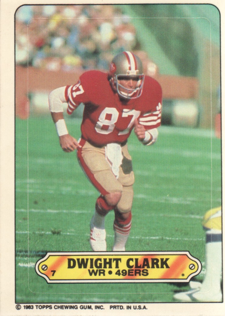 1983 Topps Sticker Inserts #7 Dwight Clark