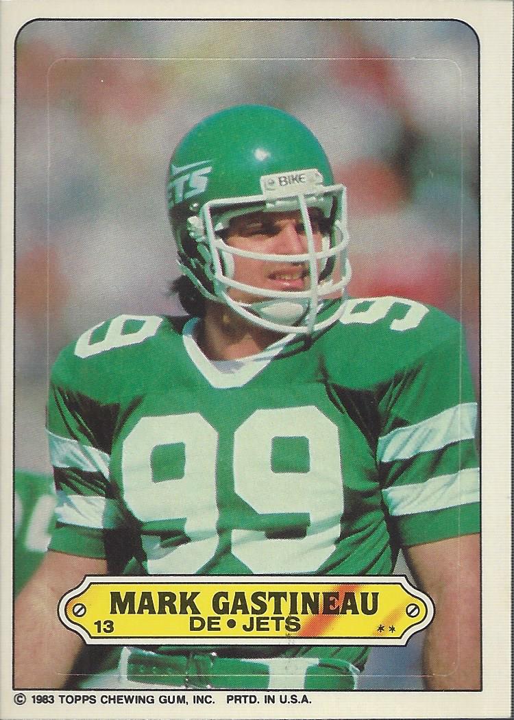 Mark Gastineau 1981 Police New York Jets Rookie Signed Autographed Card