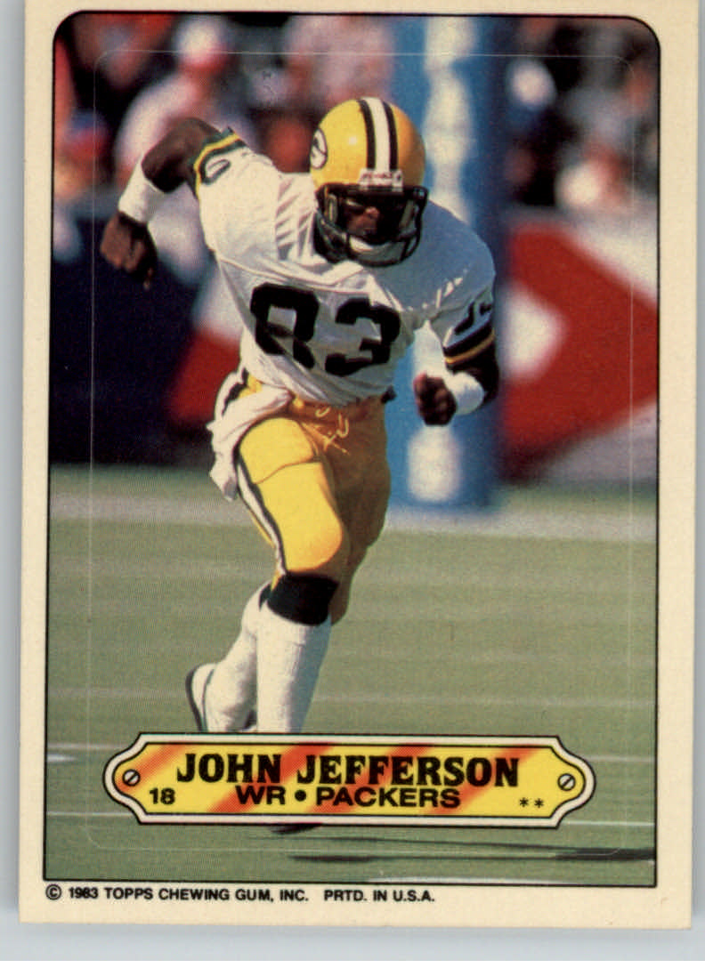 1983 Topps Sticker Inserts #18 John Jefferson