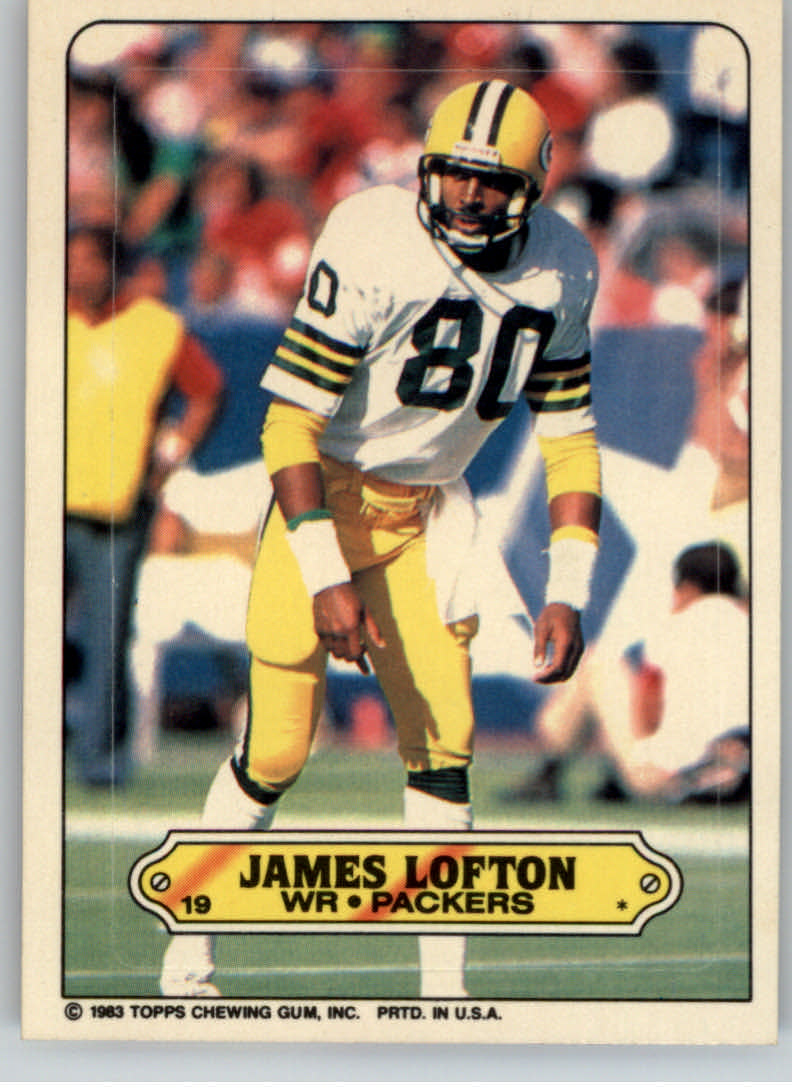 1983 Topps Sticker Inserts #19 James Lofton