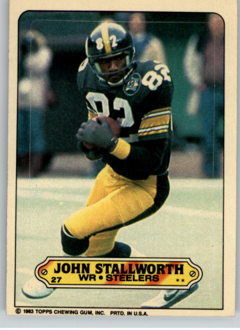 1983 Topps Sticker Inserts #27 John Stallworth
