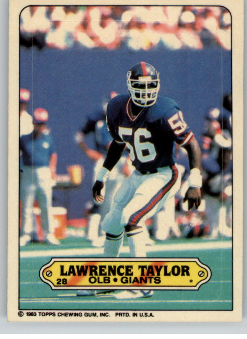 1983 Topps Sticker Inserts #28 Lawrence Taylor