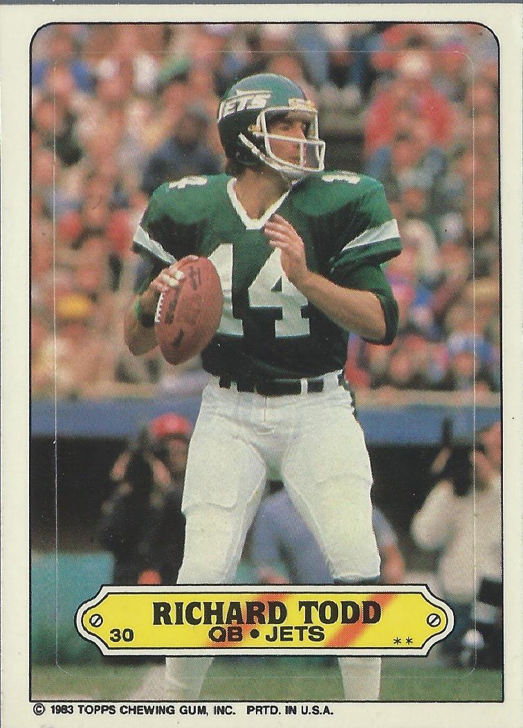 1983 Topps Sticker Inserts #30 Richard Todd