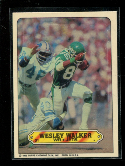 1983 Topps Sticker Inserts #31 Wesley Walker