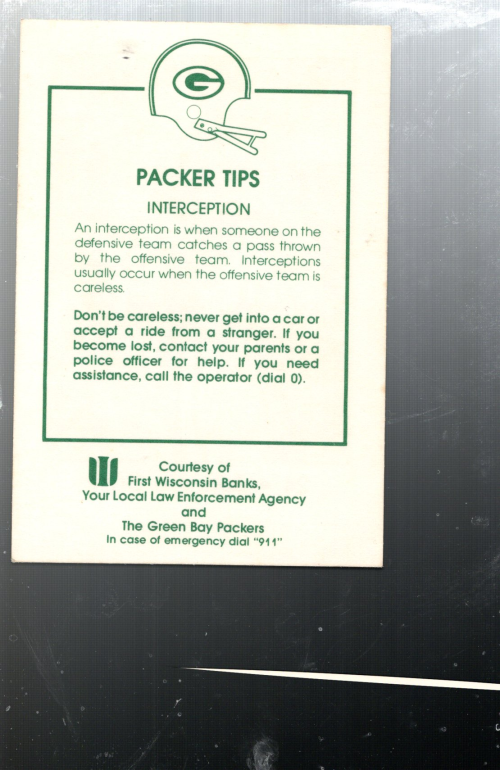 B6908- 1983 Packers Police Green Bay FB Cards 1-19 -You Pick- 15+ FREE US SHIP - Picture 7 of 9