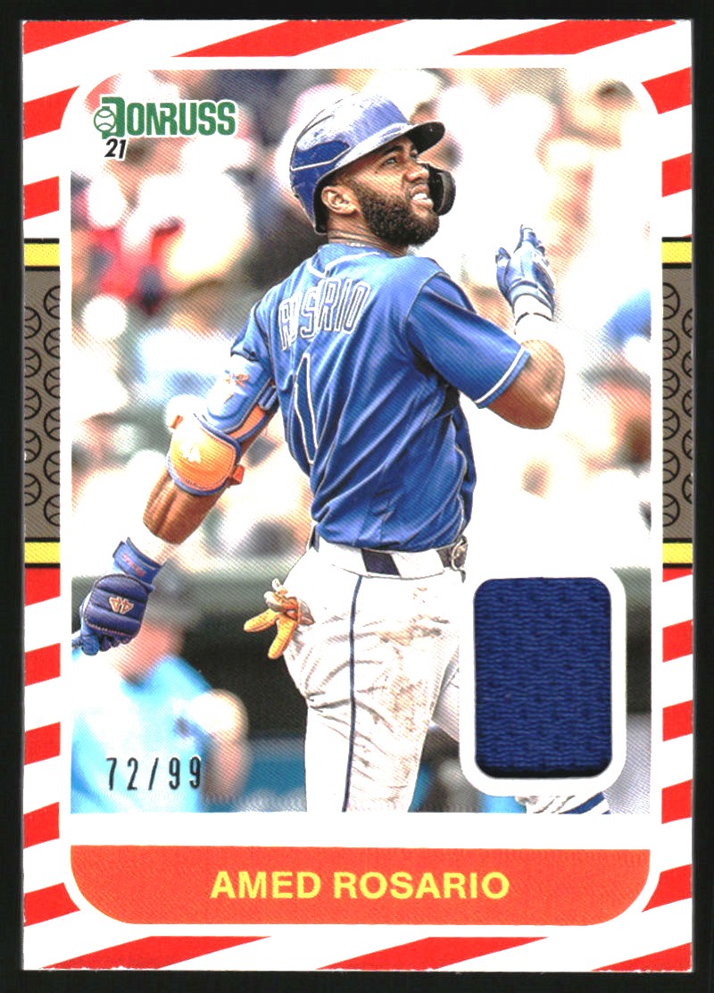 2021 Donruss Retro '87 Materials Red #87MAR Amed Rosario/99
