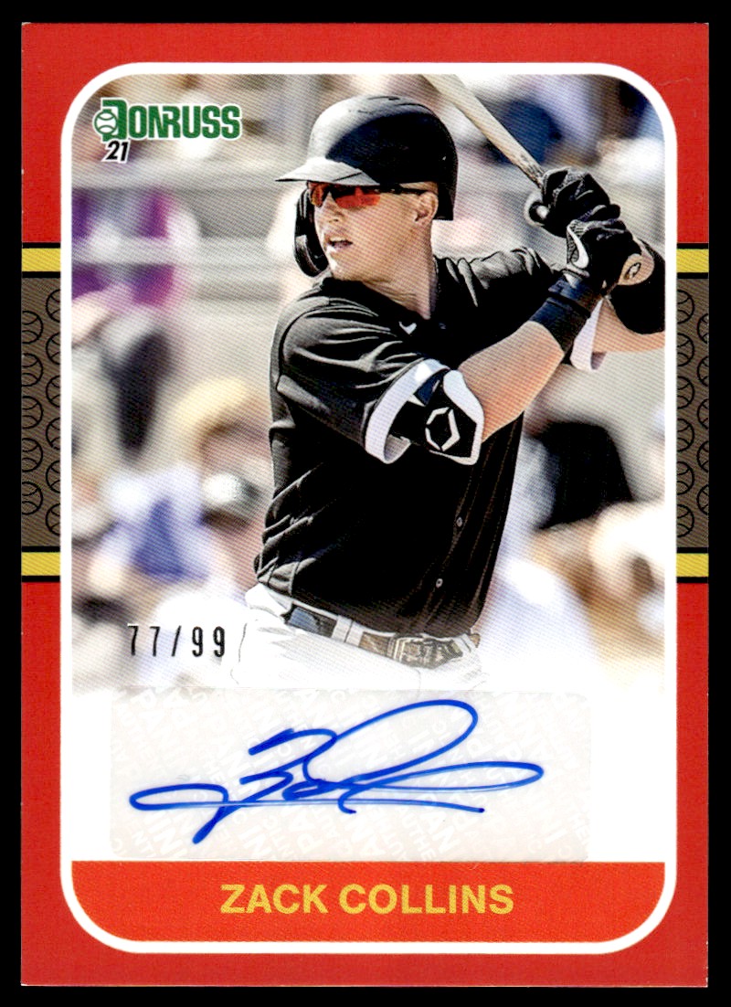 2021 Donruss Retro '87 Signatures Red #28 Zack Collins/99