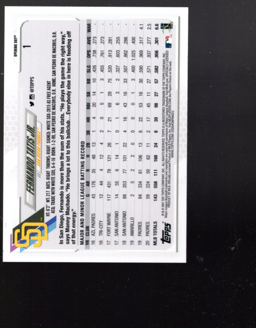B0212- 2021 Topps Opening Day Baseball Cards 1-220 -You Pick- 15+ FREE US SHIP - Picture 3 of 5
