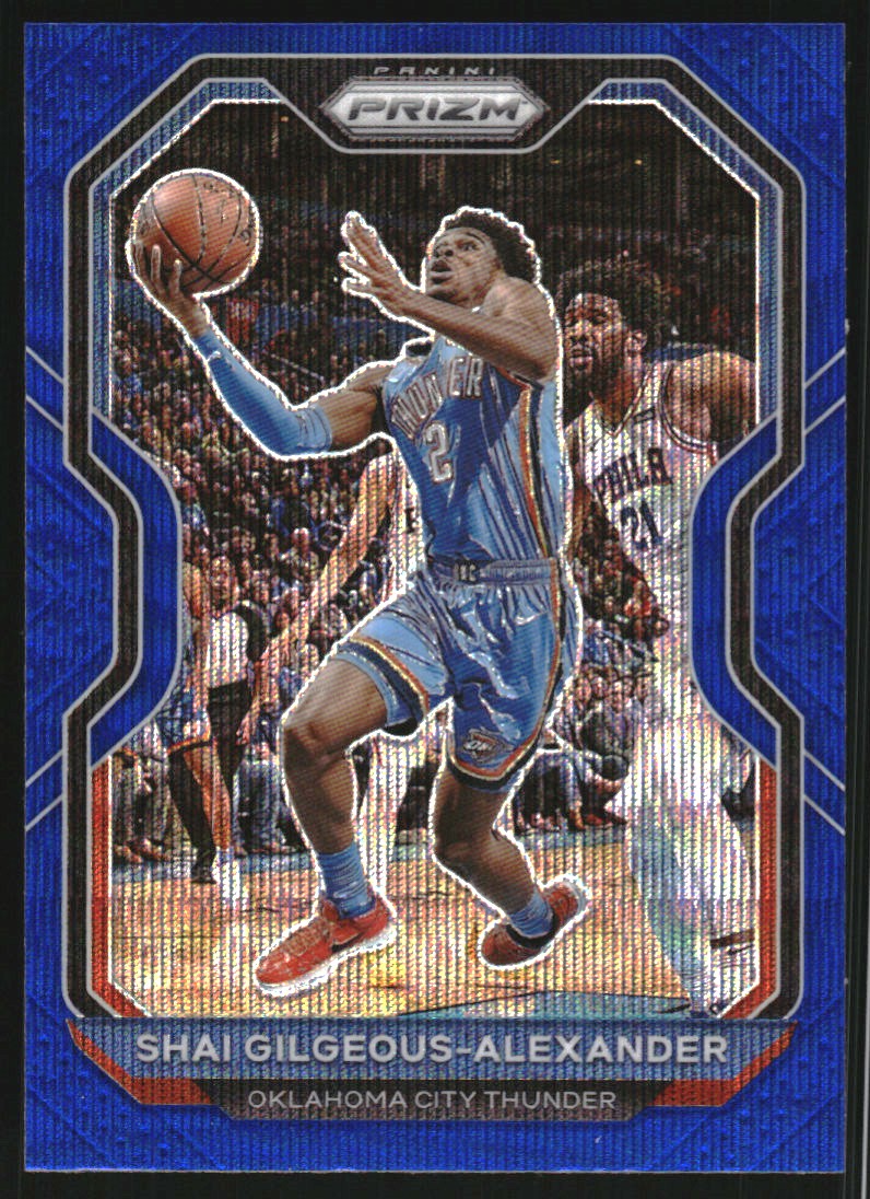 2020-21 Panini Prizm Prizms Blue Wave #118 Shai Gilgeous-Alexander