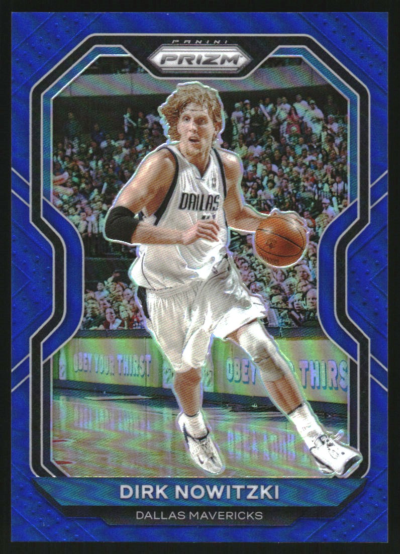 2020-21 Panini Prizm Prizms Blue #180 Dirk Nowitzki