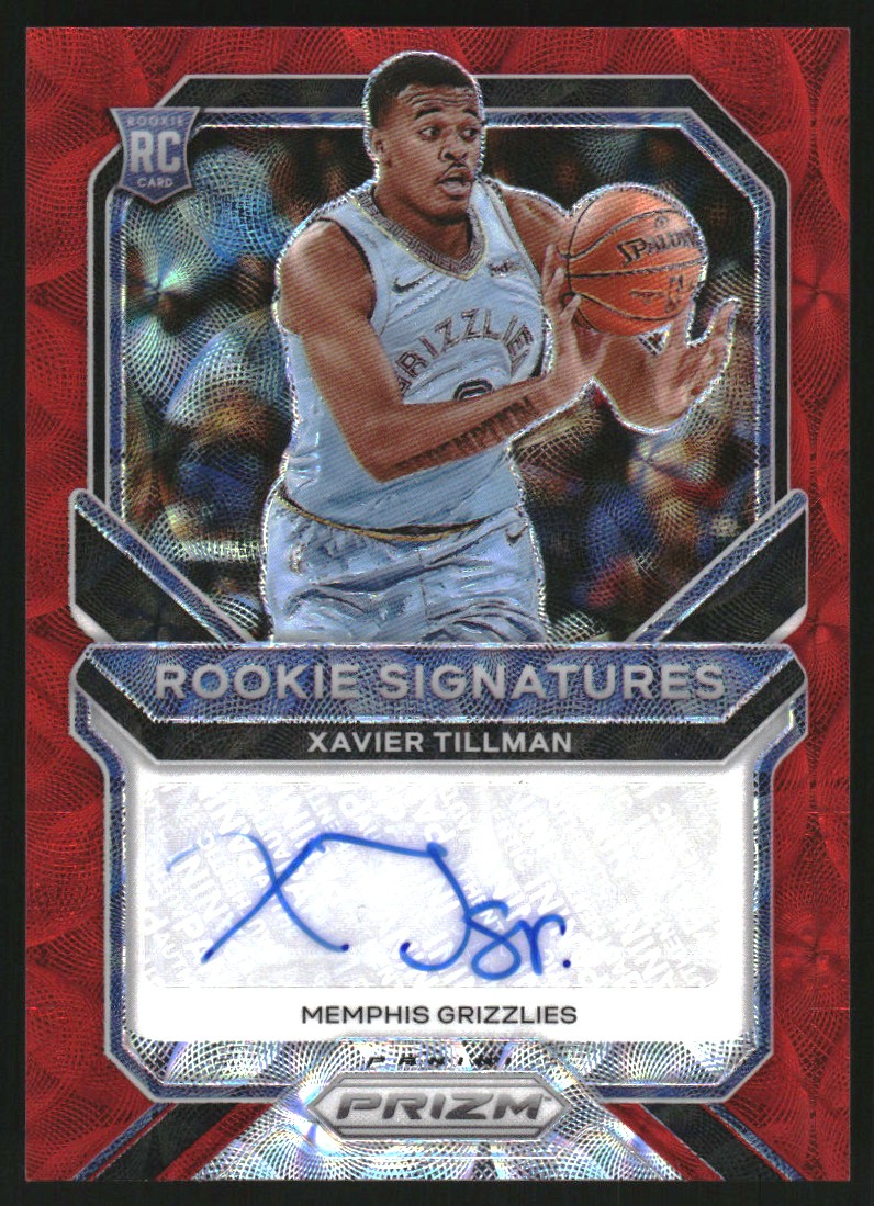 2020-21 Panini Prizm Rookie Signatures Prizms Choice #34 Xavier Tillman