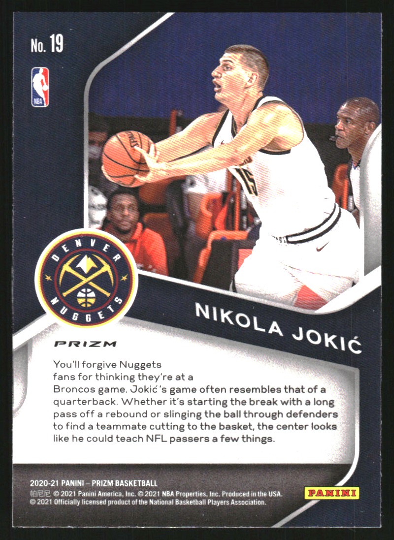 2020-21 Panini Prizm Dominance Prizms Green #19 Nikola Jokic
