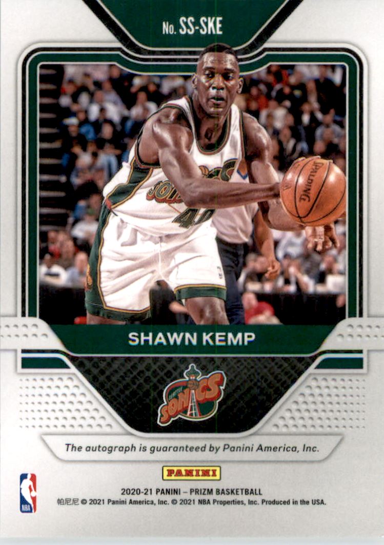2020-21 Panini Prizm Sensational Signatures #50 Shawn Kemp