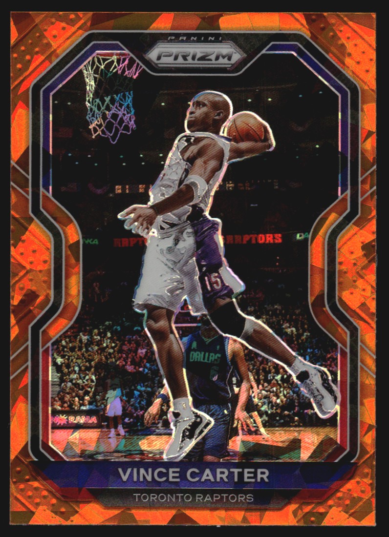 2020-21 Panini Prizm Prizms Orange Ice #117 Vince Carter