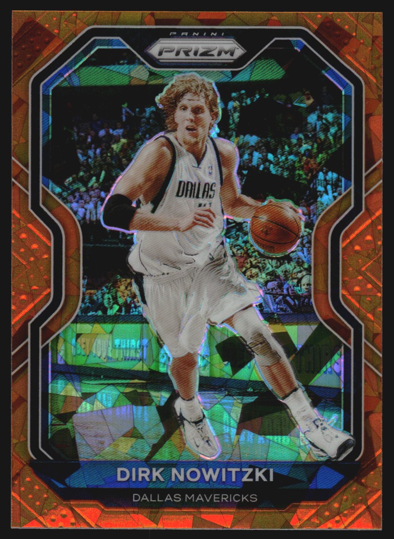 2020-21 Panini Prizm Prizms Orange Ice #180 Dirk Nowitzki