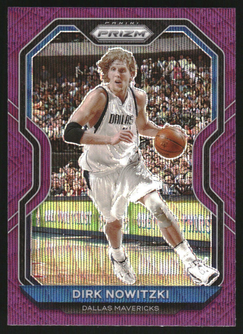 2020-21 Panini Prizm Prizms Purple Wave #180 Dirk Nowitzki