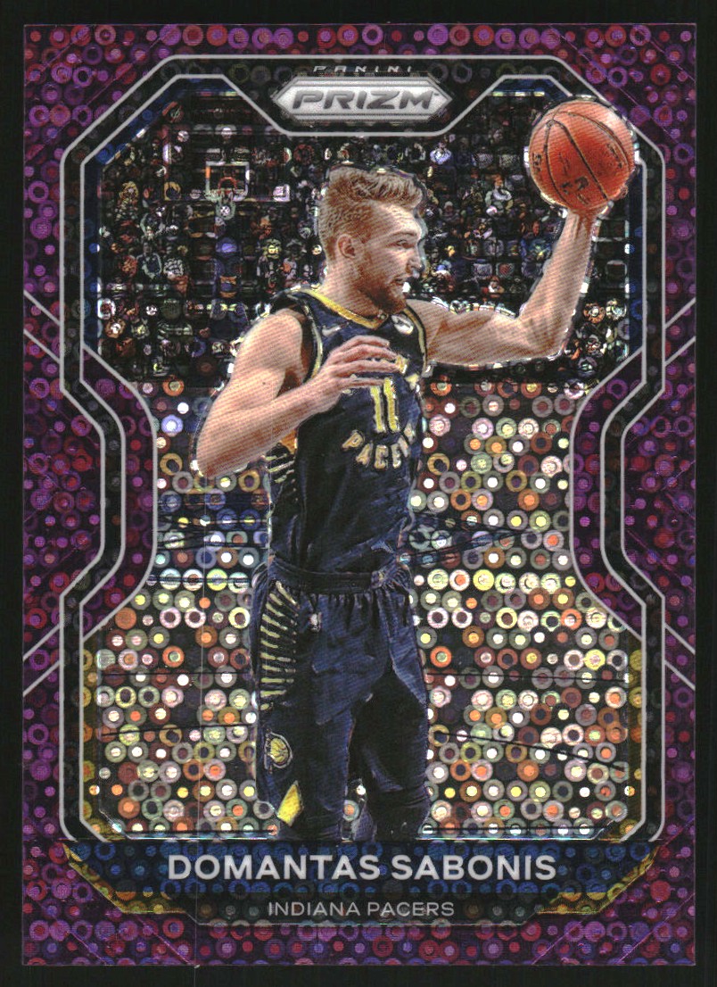 2020-21 Panini Prizm Prizms Fast Break Purple #23 Domantas Sabonis