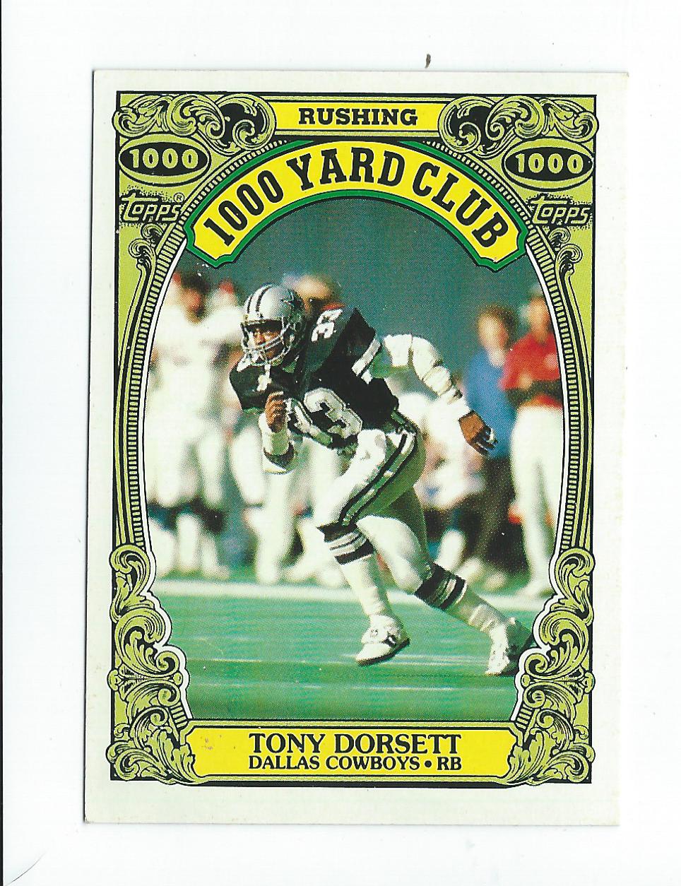 1986 Topps 1000 Yard Club #6 Tony Dorsett