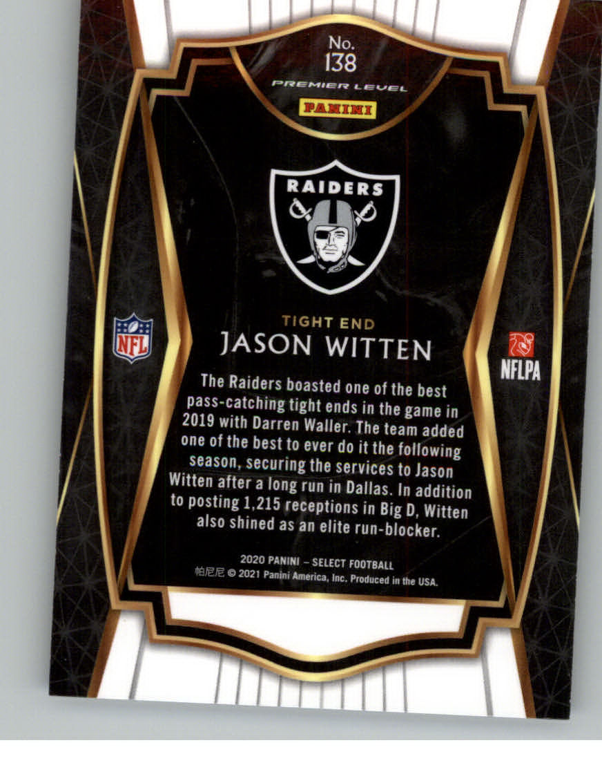 2020 Select #138 Jason Witten back image