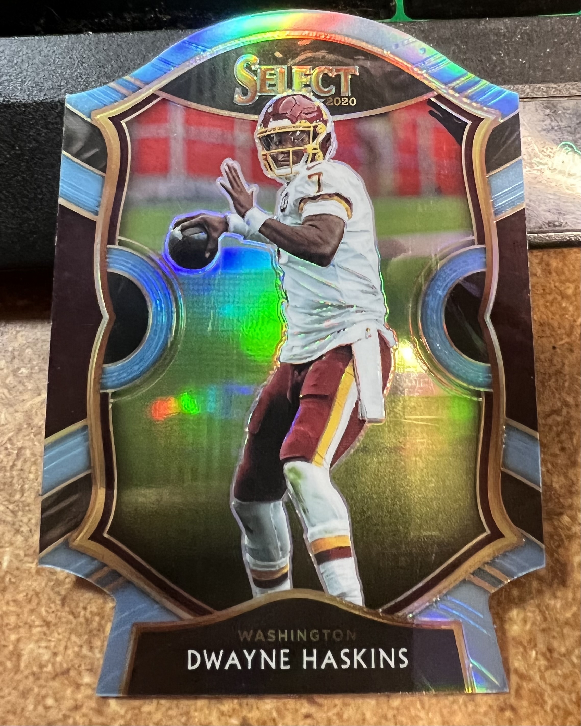 2020 Select Prizm Light Blue Die Cut #21 Dwayne Haskins - NM-MT+