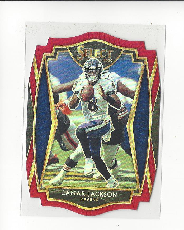 2020 Select Prizm Red Die Cut #102 Lamar Jackson