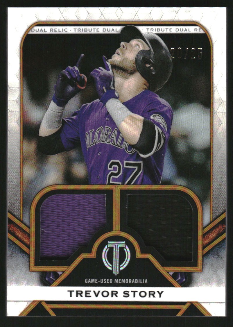 2021 Topps Tribute Dual Relics Orange #DRTS Trevor Story
