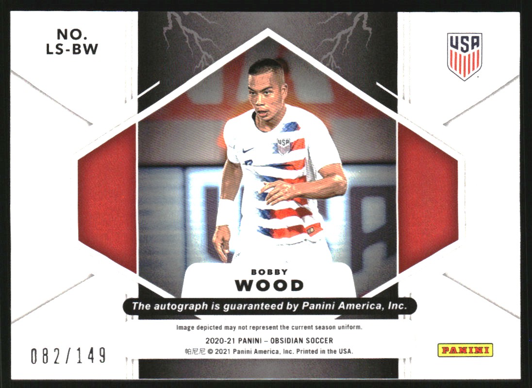 2020-21 Panini Obsidian Lightning Strike Autographs #31 Bobby Wood/149