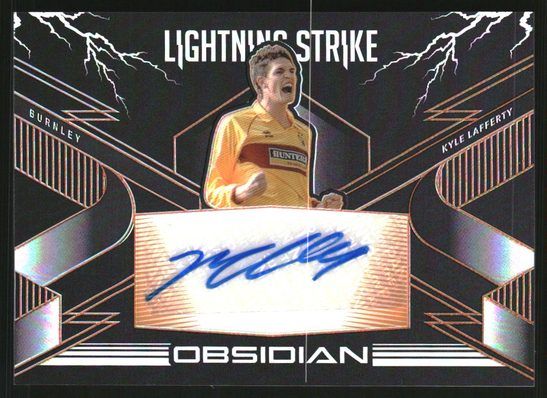 2020-21 Panini Obsidian Lightning Strike Autographs Electric Etch Orange #6 Kyle Lafferty/50
