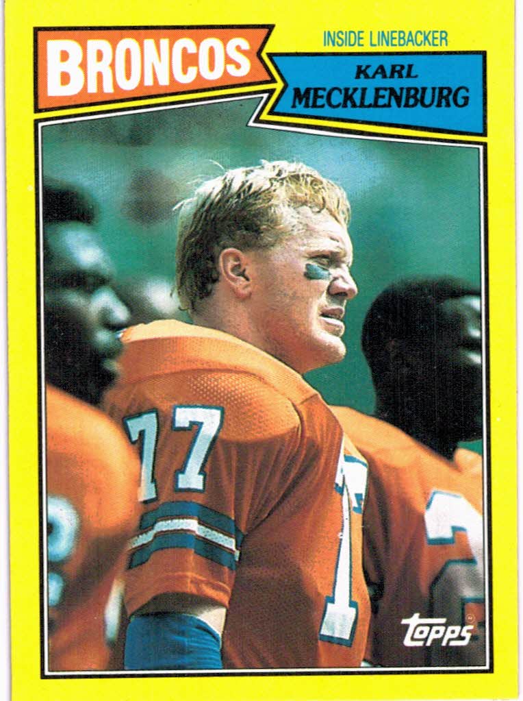 1988 Topps #22 - Sammy Winder / Vance Johnson / Mike Harden / Rulon Jones /  Karl Mecklenburg / Jim Ryan Broncos Leaders 8 - NM/MT