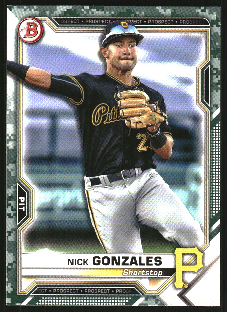 2021 Bowman Prospects Camo #BP34 Nick Gonzales