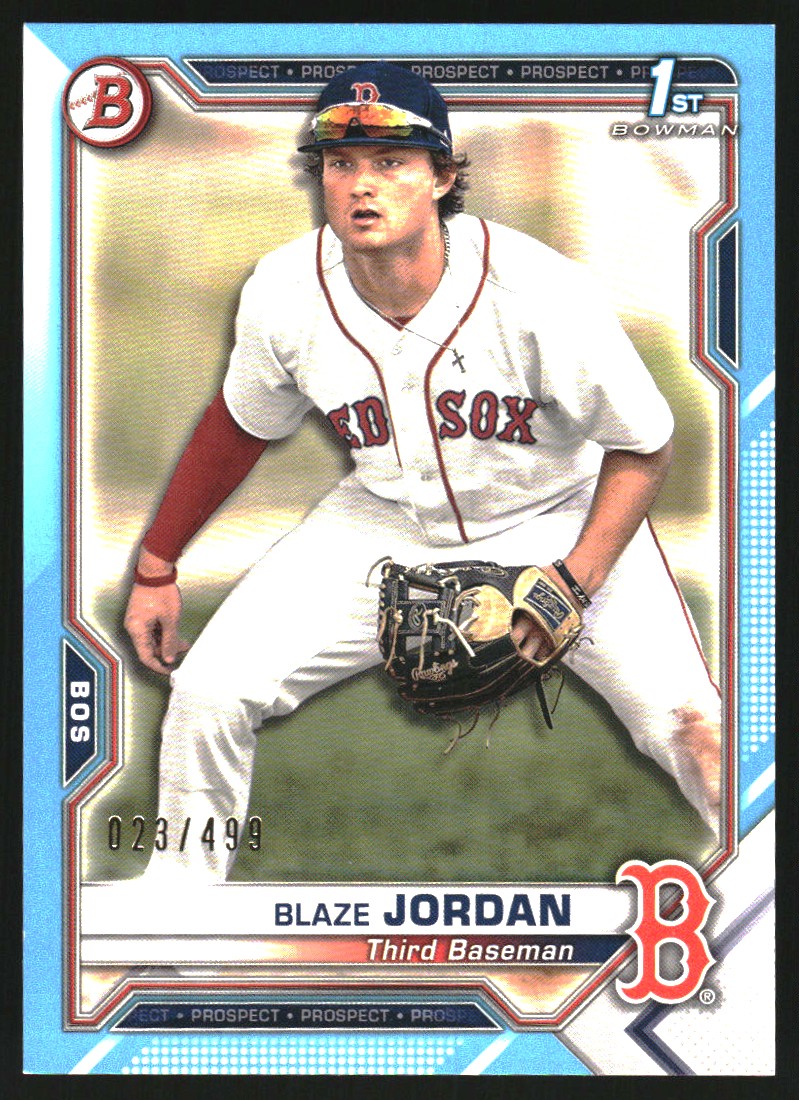 2021 Bowman Prospects Sky Blue #BP71 Blaze Jordan